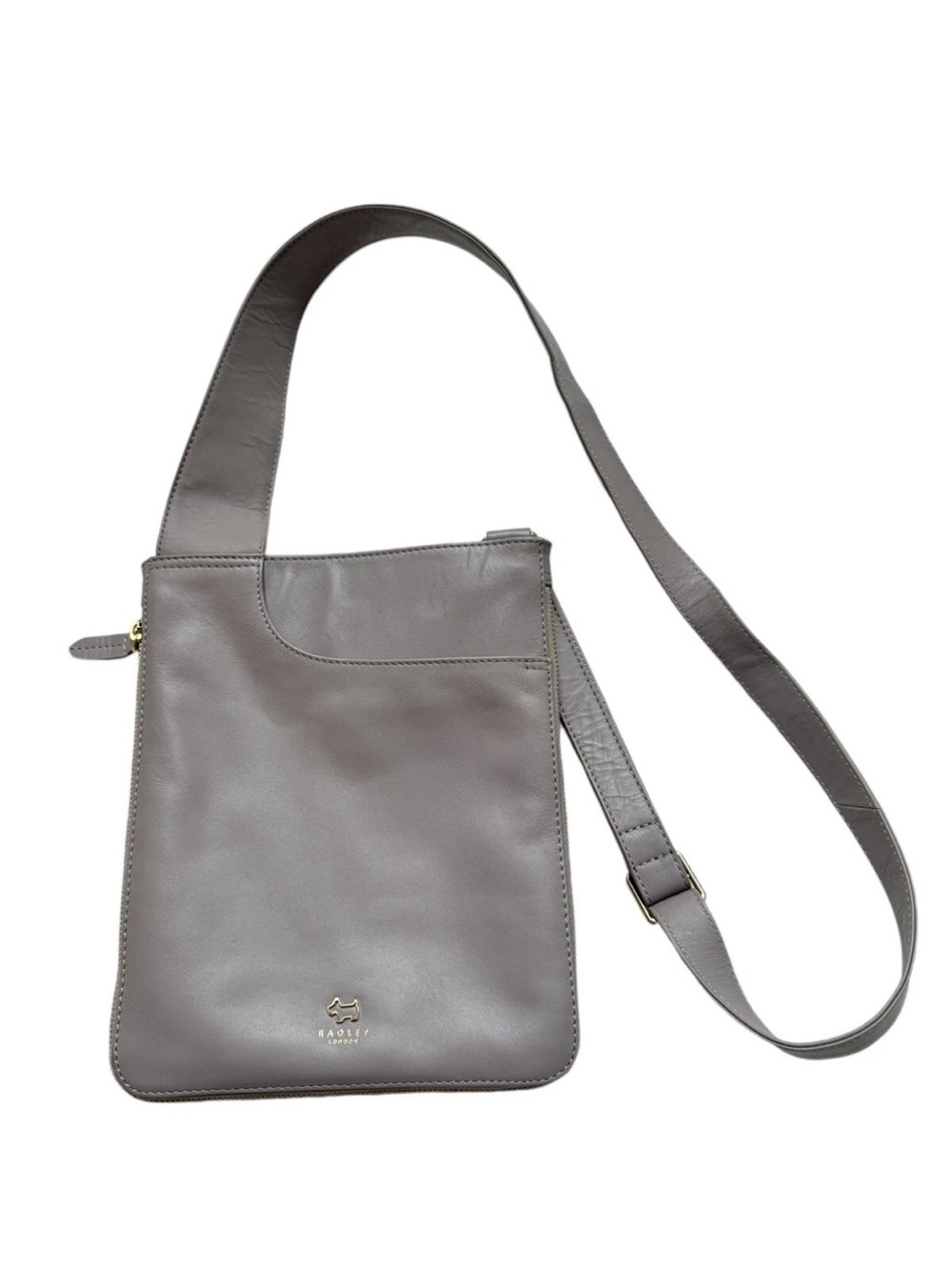 RADLEY LONDON Medium Zip Around Ash Grey Leather Crossbody Bag